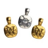 Hammered Letter Alphabet Pendants (A - Z)